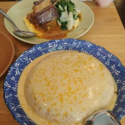 Salted egg pancake and kare kare omelette Salted egg pancake and kare kare omelette
