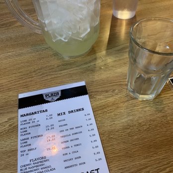 Plaza Mexican Grill - a drink and a menu - Mexican Near Me - Columbus, Ohio