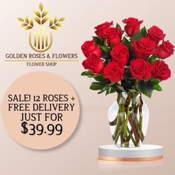 Golden Roses & Flowers