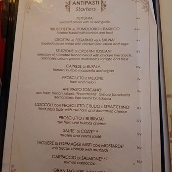 Trattoria Vasari - Menu - Italian Near Me - Florence, FI