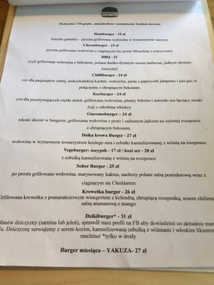 Menu photo 1 Warburger na talerzu Warsaw, MZ