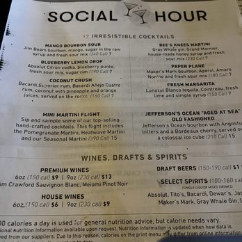 Bonefish Grill - Social Hour (happy hour) drink menu - Seafood Near Me - Brentwood, Missouri Bonefish Grill - Social Hour (happy hour) drink menu - Seafood Near Me - Brentwood, Missouri