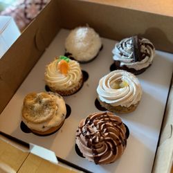 Andover bakeshop - Coconut, Oreo, carrot cake, apple pie, chocolate chip cookie, and double chocolate