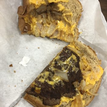 Bad Boy Burgers 2 - Half of an uneaten patty melt - Burgers Near Me - Boise, Idaho Bad Boy Burgers 2 - Half of an uneaten patty melt - Burgers Near Me - Boise, Idaho
