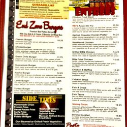 Refz Sports Bar & Grill - Menu