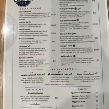 Bandoleros Cafe - Food menu - Mexican Near Me - Cypress, California
