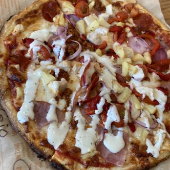 Blaze Pizza - Regular pizza ham chicken chorizo pepperoni - Salad Near Me - Bakersfield, California