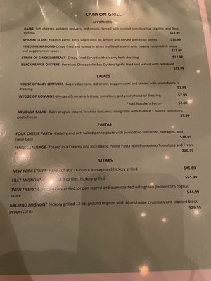Menu photo 2 Canyon Grill Rising Fawn, GA