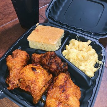 The Crispy Coop - Nashville Hot "Dark Dinner" w Mac n Cheese & Cornbread - Chicken Wings Near Me - Columbus, Ohio The Crispy Coop - Nashville Hot "Dark Dinner" w Mac n Cheese & Cornbread - Chicken Wings Near Me - Columbus, Ohio