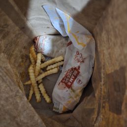 These were the fries I received smh. These were the fries I received smh.