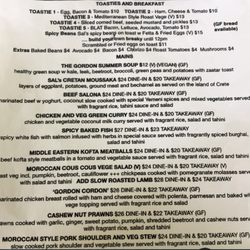 Gordons at Gordon - Menu March 2021. Will be updated again very soon.