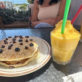Ocean View Café - Blueberry Chocolate chip pancakes - Breakfast & Brunch Near Me - Manhattan Beach, California Ocean View Café - Blueberry Chocolate chip pancakes - Breakfast & Brunch Near Me - Manhattan Beach, California