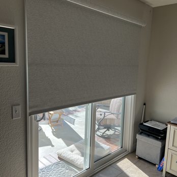 LA Custom Blinds - My new blackout blind with remote. You can see the sun coming in the slider, I can now block it out completely which is wonderful. - Shades & Blinds Near Me - Los Angeles, California LA Custom Blinds - My new blackout blind with remote. You can see the sun coming in the slider, I can now block it out completely which is wonderful. - Shades & Blinds Near Me - Los Angeles, California