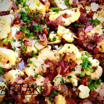 ParTake Kitchen - cauliflower and bacon on a plate - Food Delivery Services Near Me - Medina, Ohio
