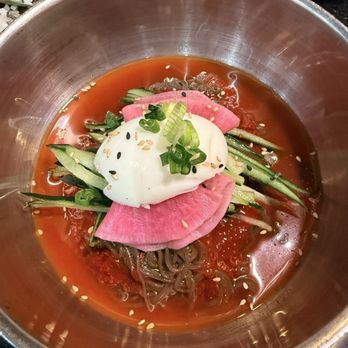 Hot Stone Korean Kitchen - Spicy Cold Buckwheat Noodle (Bibim Naengmyeon) - Korean Near Me - Fairfield, California
