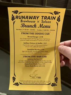 Menu photo 3 Runaway Train Brewery: Brewhouse + Saloon Honesdale, PA Menu photo 3 Runaway Train Brewery: Brewhouse + Saloon Honesdale, PA