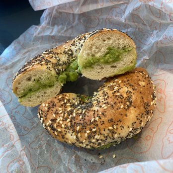 Pearl’s Bagels - toasted everything bagel with avacado spread - Bagels Near Me - Washington, DC, District of Columbia Pearl’s Bagels - toasted everything bagel with avacado spread - Bagels Near Me - Washington, DC, District of Columbia
