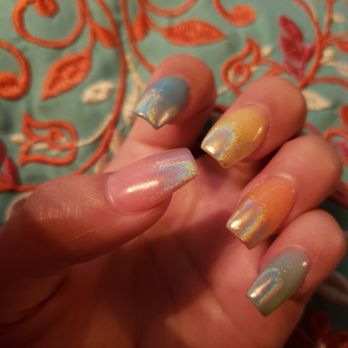 Belle Palace Nail Spa - I think her name was Landee, she did this set for me. - Nail Salons Near Me - Marlton, New Jersey