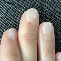I spy blood streak into nail polish...