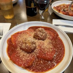 Ravioli dinner with meatballs Ravioli dinner with meatballs