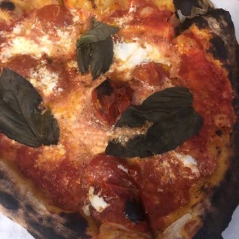 Source Restaurant - Margherita Pizza. The crust looks dark but it was truly just the top most layer, I didn't taste any burn. - Pizza Near Me - Cambridge, Massachusetts Source Restaurant - Margherita Pizza. The crust looks dark but it was truly just the top most layer, I didn't taste any burn. - Pizza Near Me - Cambridge, Massachusetts