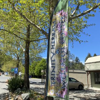 Trinity Herbal’s and Wellness Center - Road side sign - Yoga Near Me - Willow Creek, California