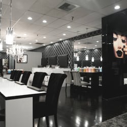 GLO Nail Bar - GLO Nail Bar - a view of or mani bar, dry bars, and pedicure stations