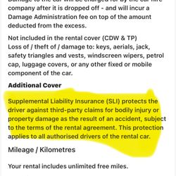 RROA Car Rental - From my booking.com email stating it's included in the price