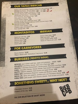 Menu photo 3 Biercab Barcelona, B