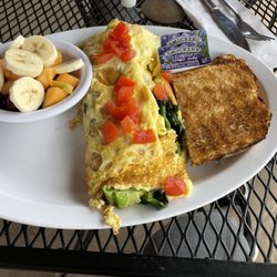 Three Bear's Cafe - Veggies omelet with fruit and toast