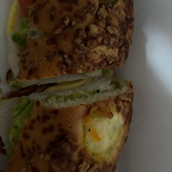 Klatch Coffee - The Showoff  It comes with bacon, ham, provolone, avocado , tomato, and eggs - Coffee & Tea Near Me - Rancho Cucamonga, California