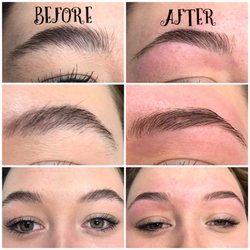 Blush Aesthetics - Before and after brow wax :)
