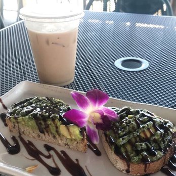 Sheldon's Service Station - avocado toast and iced chai - Cafes Near Me - La Mesa, California