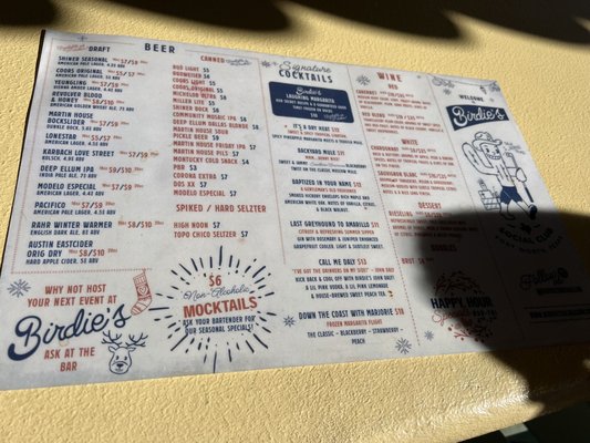 Menu photo 6 Birdie's Social Club Fort Worth, TX