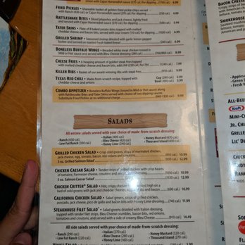 Texas Roadhouse - Menu - Steakhouses Near Me - Flagstaff, Arizona