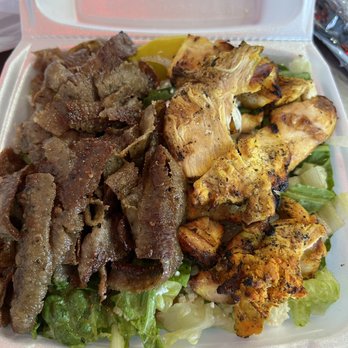 Greek Wraps - Chicken Shawarma and Gyro mix Salad. Wow. So so good. - Greek Near Me - Peoria, Arizona