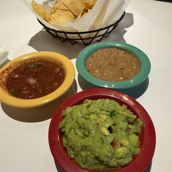 Garcia's Famous Mexican Food - Salsa, bean dip, and chips. Guacamole added at extra cost. - Mexican Near Me - Covington, Louisiana