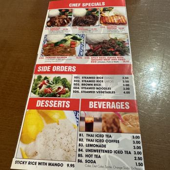 Chaba - Menu - Thai Near Me - Cypress, California