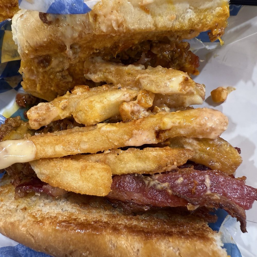 Burger Bodega - Chop Cheese with fries and bacon - Burgers Near Me - Houston, Texas Burger Bodega - Chop Cheese with fries and bacon - Burgers Near Me - Houston, Texas