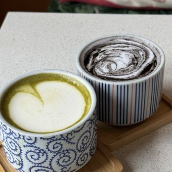 Monarch Izakaya Restaurant - matcha lavender latte, black sesame latte - Cocktail Bars Near Me - Brooklyn, New York Monarch Izakaya Restaurant - matcha lavender latte, black sesame latte - Cocktail Bars Near Me - Brooklyn, New York