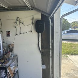 Installed a new line from the main panel and then installed the Emporia charger. Installed a new line from the main panel and then installed the Emporia charger.