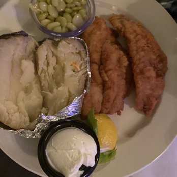 Sandpiper Restaurant - Fried catfish & baked potato - New American Near Me - White Stone, Virginia