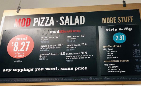 Menu photo 6 MOD Pizza Schaumburg, IL