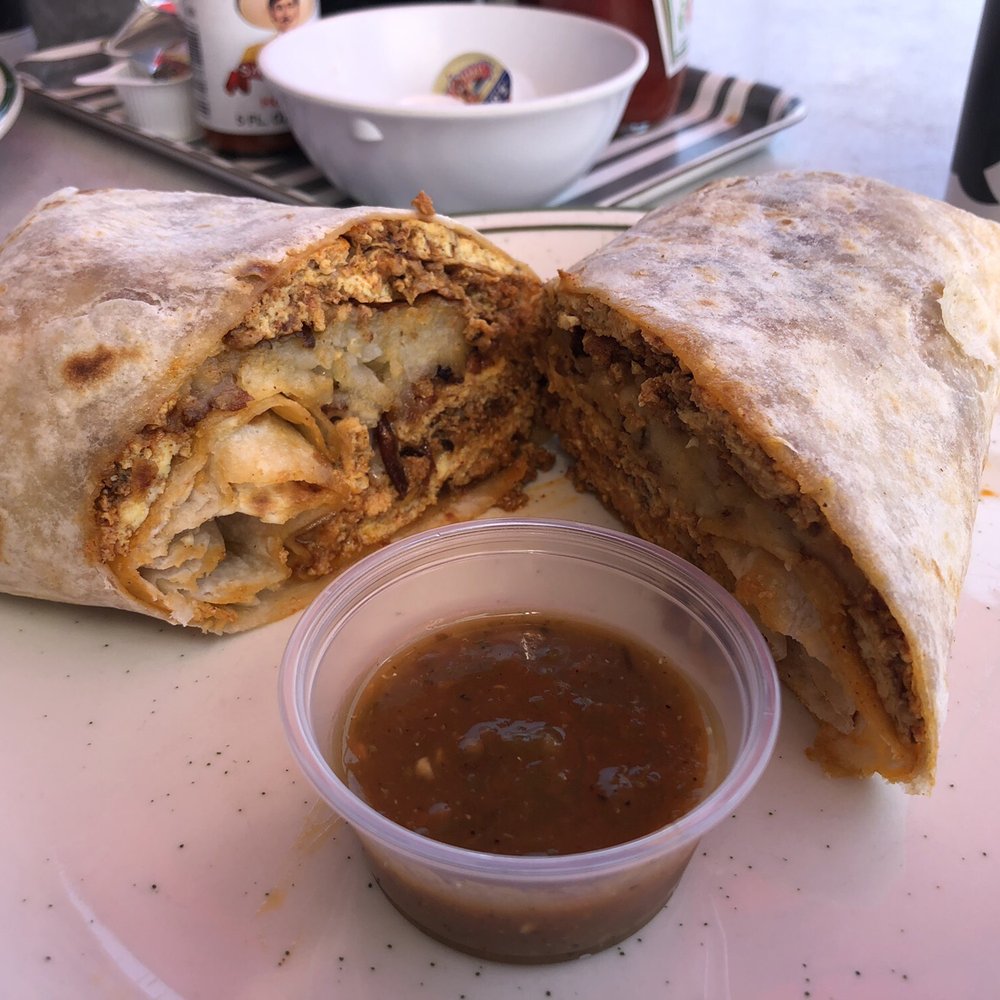 Lil'Bits - Chorizo burrito and house made salsa. - American Near Me - Grover Beach, California Lil'Bits - Chorizo burrito and house made salsa. - American Near Me - Grover Beach, California