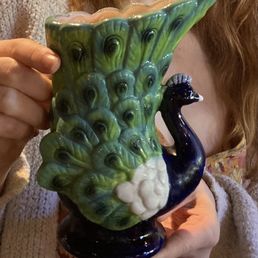 Peacock Punch: tasty AND comes in a cool glass! Peacock Punch: tasty AND comes in a cool glass!