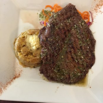 Bieke's Bistro - Mofongo w/Churrasco, huge steak, can feed 2 - Puerto Rican Near Me - Vieques, Puerto Rico