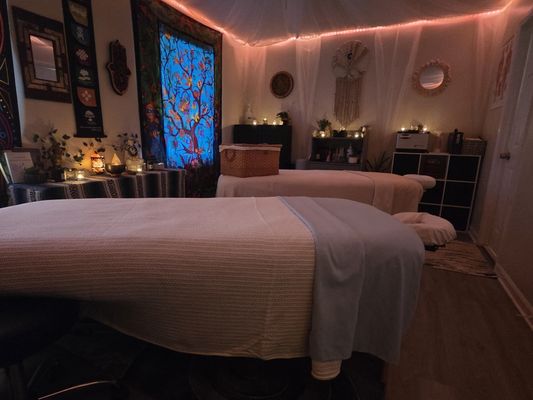 Couples Massage - Take time to invest in both your wellness and your relationship with our Couples Massage Therapy. Designed for two, these sessions provide a calming environment where you and your partner can experience relaxation and rejuvenation side by side.

💆 Personalized techniques tailored to individual needs
🌿 Aromatherapy options for enhanced relaxation
✨ Professional therapeutic care in a tranquil setting
💖 Ideal for anniversaries, special occasions, or routine self-care

Prioritize your health and connection together with a session that blends therapeutic benefits and restorative calm.