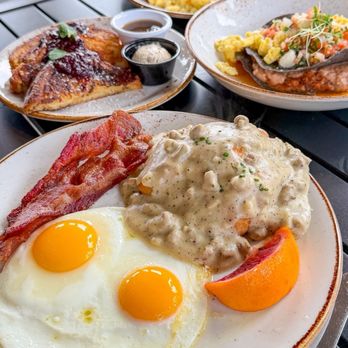 Farm 12 - BISCUITS AND GRAVY* * 16 + bacon + sunny side up eggs VANILLA RUM FRENCH TOAST * 11 HUEVOS RANCHEROS* GF * 20 FARMHOUSE STEAK & EGGS * 23 - Venues & Event Spaces Near Me - Puyallup, Washington Farm 12 - BISCUITS AND GRAVY* * 16 + bacon + sunny side up eggs VANILLA RUM FRENCH TOAST * 11 HUEVOS RANCHEROS* GF * 20 FARMHOUSE STEAK & EGGS * 23 - Venues & Event Spaces Near Me - Puyallup, Washington