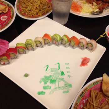 Ali Asian Cuisine - When they brought out this plate we thought that was a print on the plate itself. Turns out it was a drawing the chef did with sauce! - Japanese Near Me - Mount Vernon, Illinois