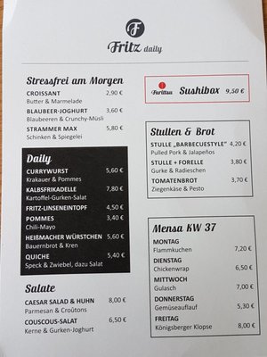 Menu photo 2 Fritz Daily Osnabrück, NI